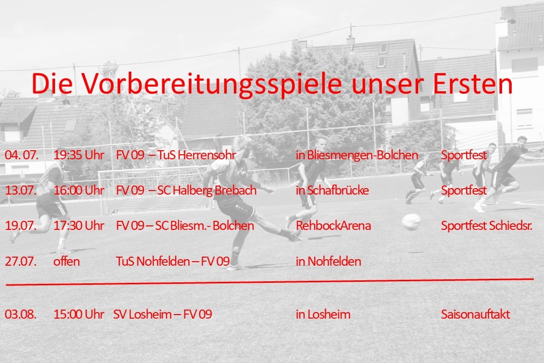Vorbereitungsspiele